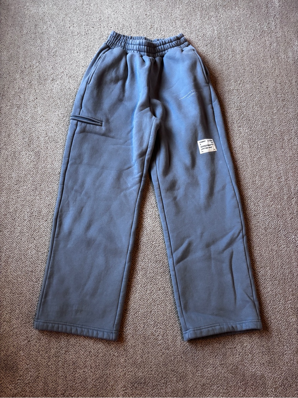 Relaxed Fleece Pants in Slate Blue